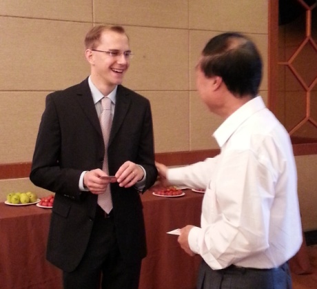 Julian Busch, director of MPR China Certification GmbH, with the Managing Director of CCAP, Mr. Qiang Yi