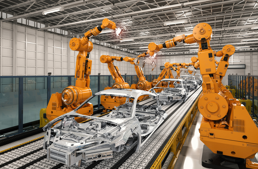 New study finds increasing use of robots in industrial production.